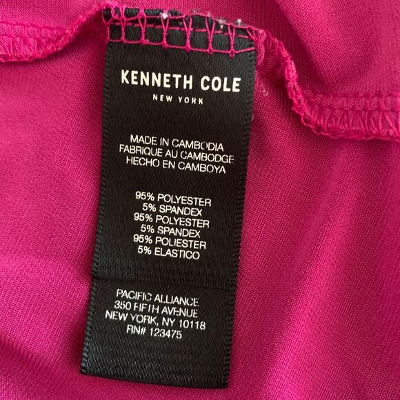 Kenneth Cole Short Sleeve Pink Midi Shift Dress Round Neck size M - Picture 9 of 9